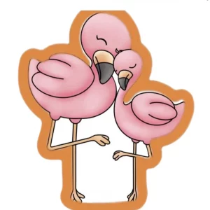 Emporte-pèce flamant rose et son bébé