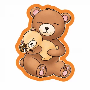 Emporte-pièce ours et son bébé