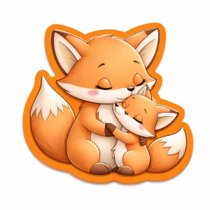 Emporte-pièce renard et son bébé