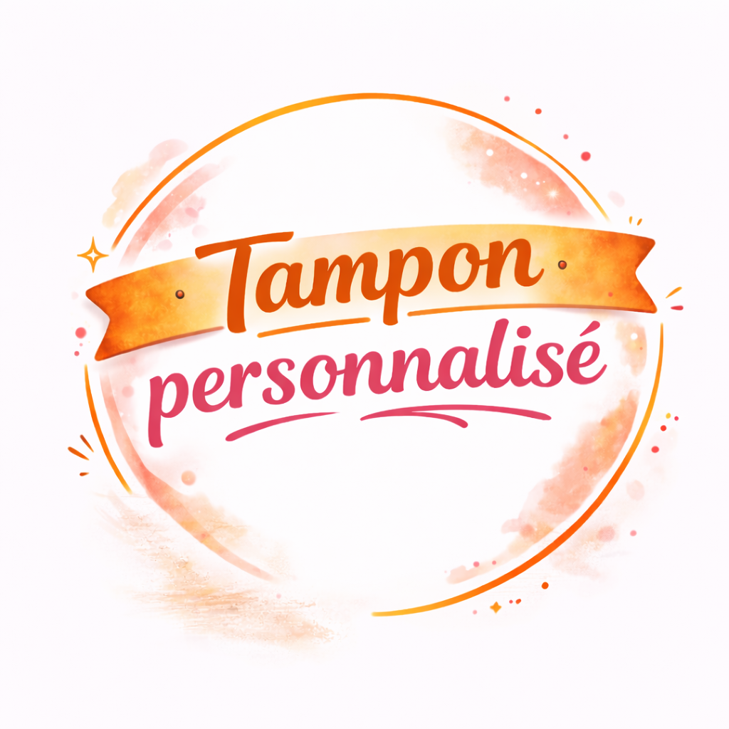 tampon personnalisé entre 5,5 et 12cm.