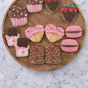 12 Biscuits décorés en glace royale – gourmandises