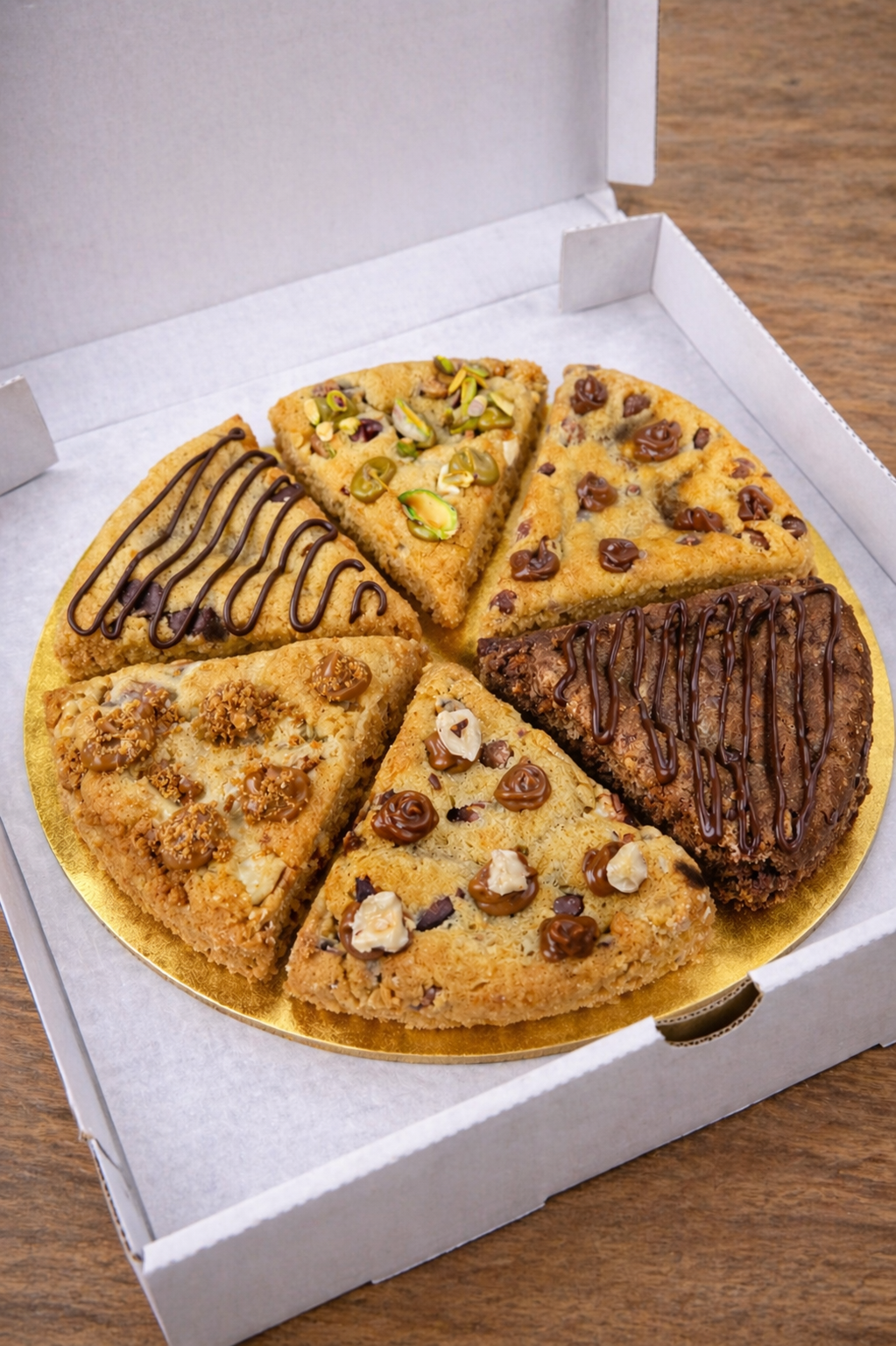 pizza cookie 6 parts