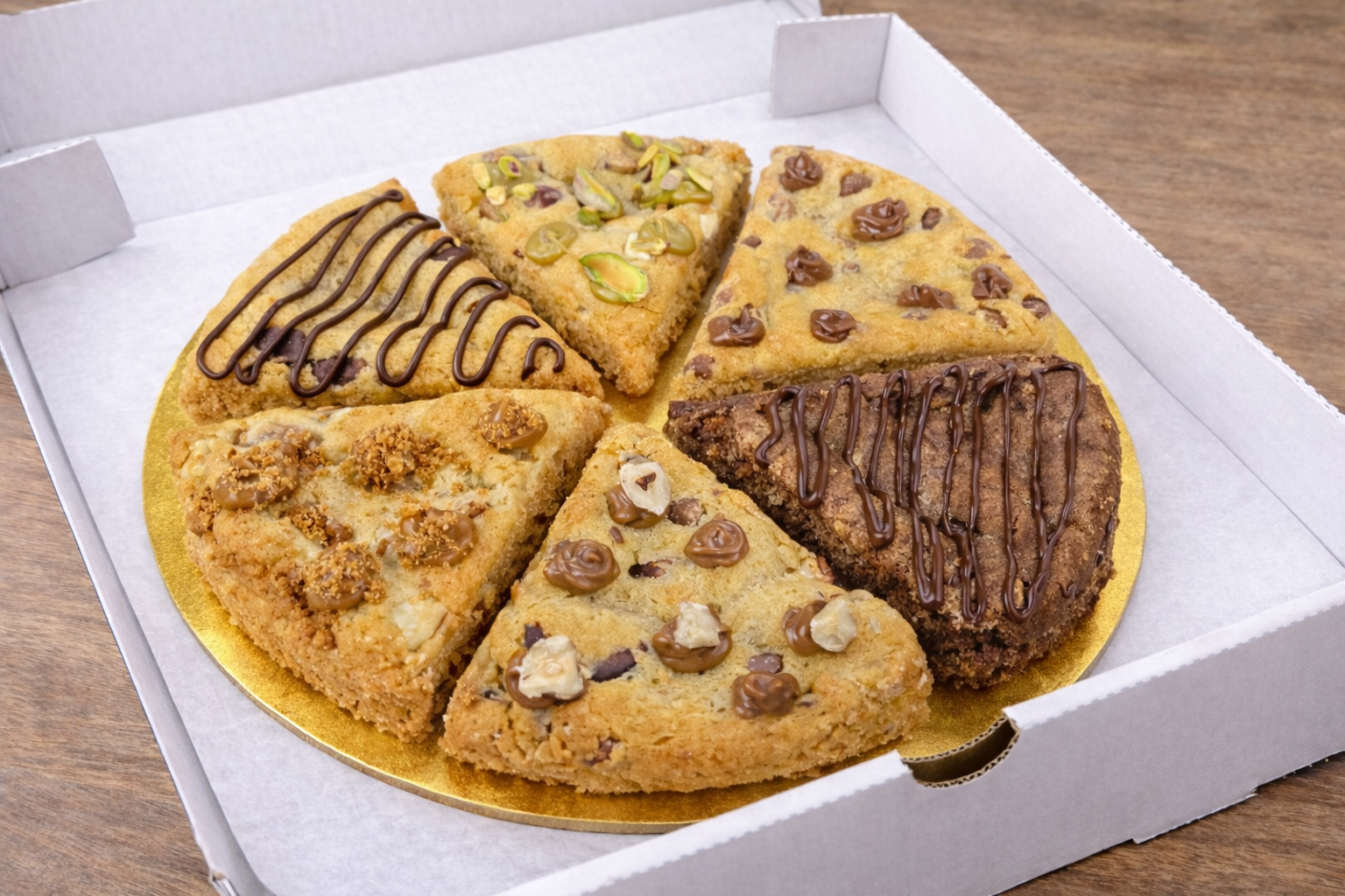 pizza cookie 6 parts