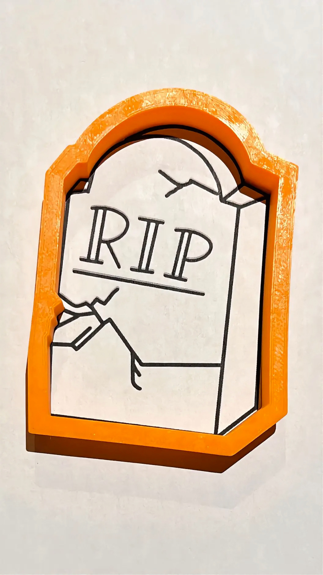 Emporte-pièce pierre tombale Halloween avec inscription RIP et fissures décoratives